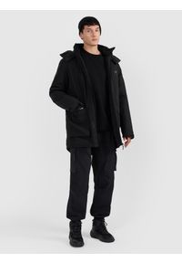 4f - 4F Kurtka zimowa membrana 8000 męska - czarna M. Kolor: czarny. Materiał: poliester, materiał. Długość: do kolan. Sezon: zima #2