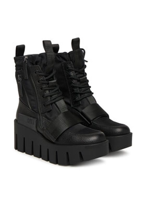 United Nude Trzewiki Grip Combat Lo 1096101165 Czarny. Kolor: czarny. Materiał: skóra