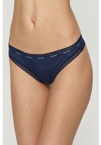 Calvin Klein Underwear - Stringi (3-pack). Kolor: wielokolorowy. Materiał: nylon, dzianina, elastan. Wzór: gładki #4