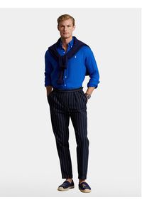 Polo Ralph Lauren Koszula 710829443025 Niebieski Slim Fit. Typ kołnierza: polo. Kolor: niebieski. Materiał: len #3