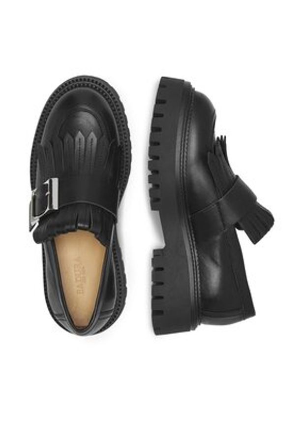 Badura Loafersy DEBORAH-24SS200 Czarny. Kolor: czarny. Materiał: skóra