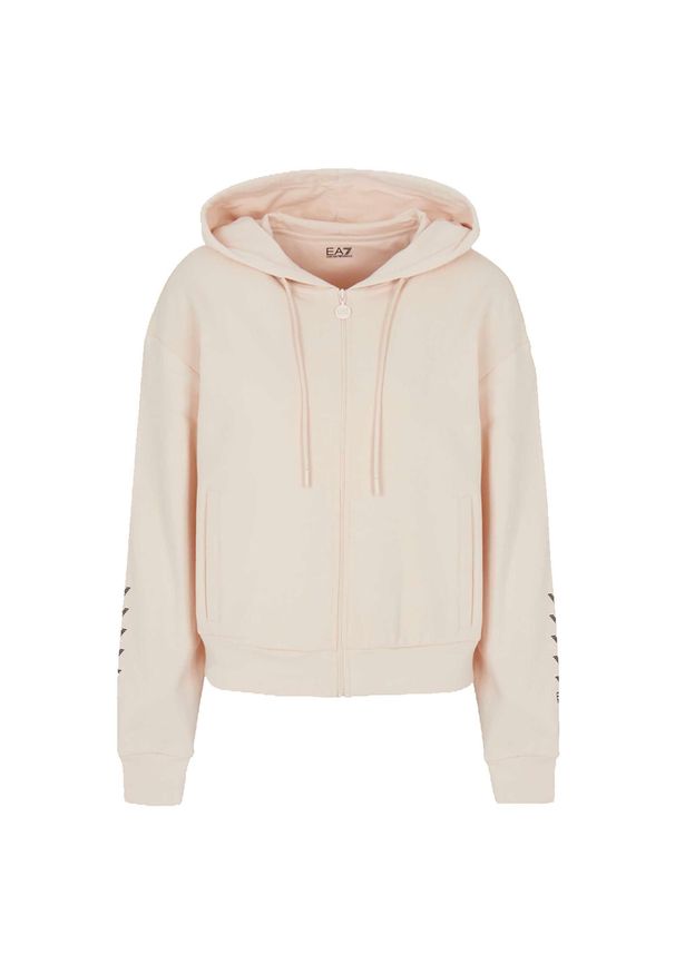 EA7 - Bluza Ea7 Damskie. Kolor: różowy. Materiał: bawełna, elastan. Sport: fitness