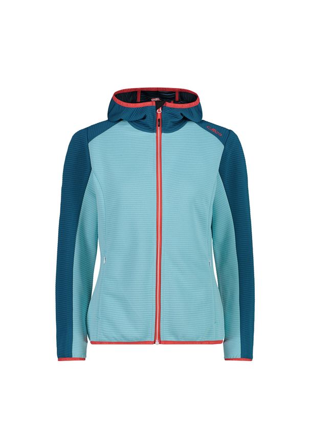 Bluza damska z kapturem CMP. Typ kołnierza: kaptur. Kolor: czerwony, niebieski, wielokolorowy. Styl: sportowy. Sport: turystyka piesza