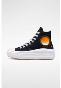 Converse trampki Chuck Taylor All Star Move damskie kolor czarny A02896C. Zapięcie: sznurówki. Kolor: czarny. Materiał: guma. Obcas: na platformie. Styl: klasyczny #7