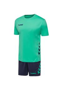 Zestaw piłkarski dla dorosłych Hummel Promo Duo Set. Kolor: wielokolorowy, niebieski, zielony. Sport: piłka nożna #1