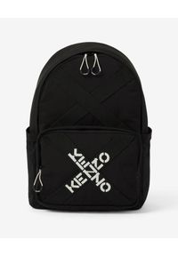 Kenzo - KENZO - Czarny plecak z logo. Kolor: czarny. Materiał: materiał, tkanina. Wzór: aplikacja. Styl: klasyczny, casual, sportowy #2