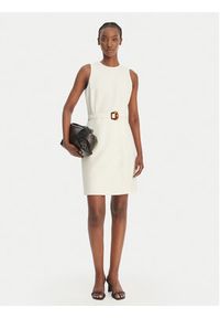 Hugo - HUGO Sukienka koktajlowa Kidenna 50559186 Écru Regular Fit. Kolor: kremowy. Materiał: syntetyk. Styl: wizytowy #5