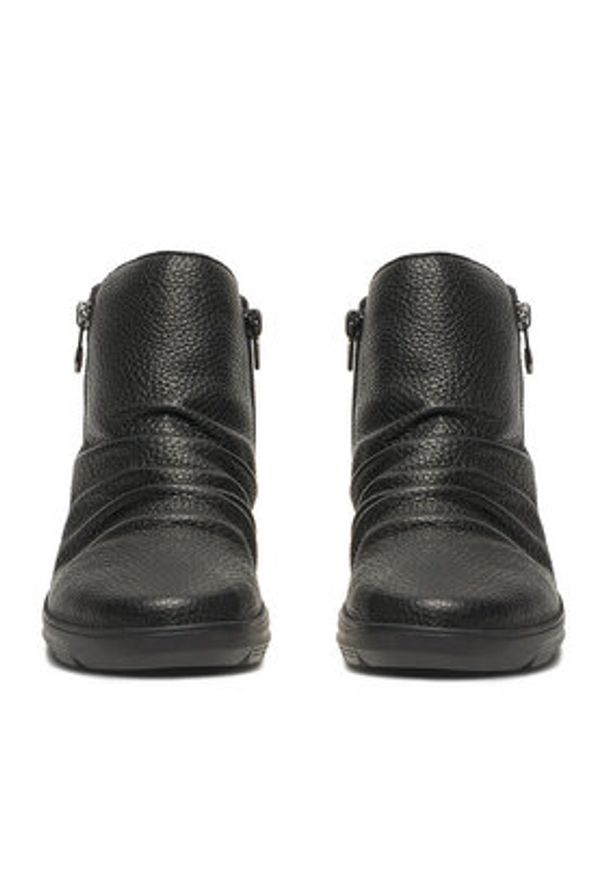 Rieker Botki Z0056-00 Czarny. Kolor: czarny. Materiał: skóra