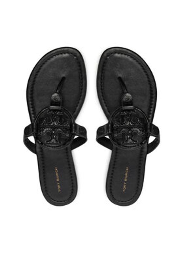 Tory Burch Japonki Miller 161424 Czarny. Kolor: czarny. Materiał: skóra