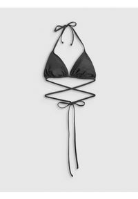 4f - 4F Góra od bikini damska - czarna XL. Kolor: czarny. Materiał: materiał #1