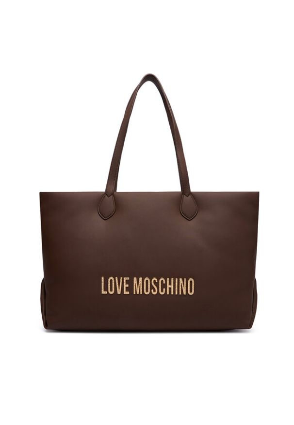 Love Moschino - LOVE MOSCHINO Torebka JC4395PP0NKD031A Brązowy. Kolor: brązowy. Materiał: skórzane