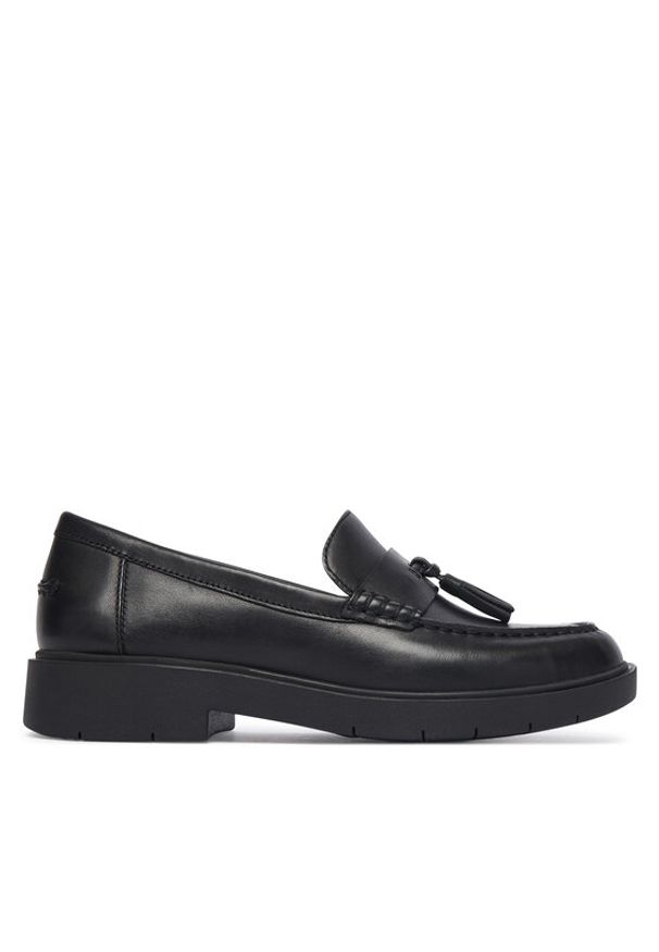 Geox Loafersy D Spherica Ec1 B D65DKA 43 C9999 Czarny. Kolor: czarny. Materiał: skóra