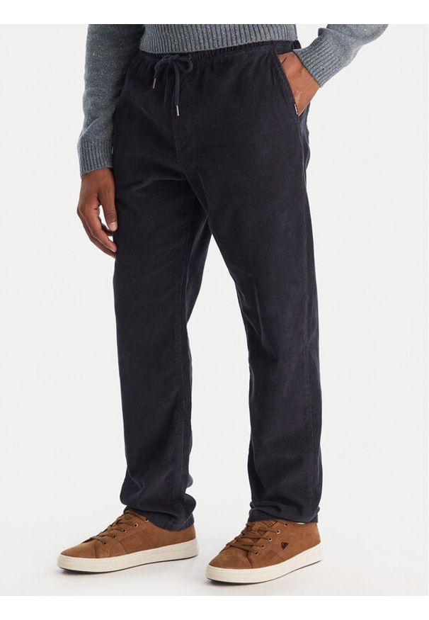 Quiksilver Spodnie materiałowe Taxer EQYNP03315 Granatowy Loose Fit. Kolor: niebieski. Materiał: bawełna