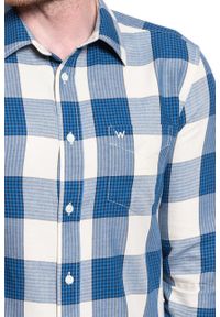 Wrangler - KOSZULA MĘSKA WRANGLER LS 1PKT BUTTON DOWN CERULEAN BLUE W5A34SXVT 112130013. Typ kołnierza: button down #4