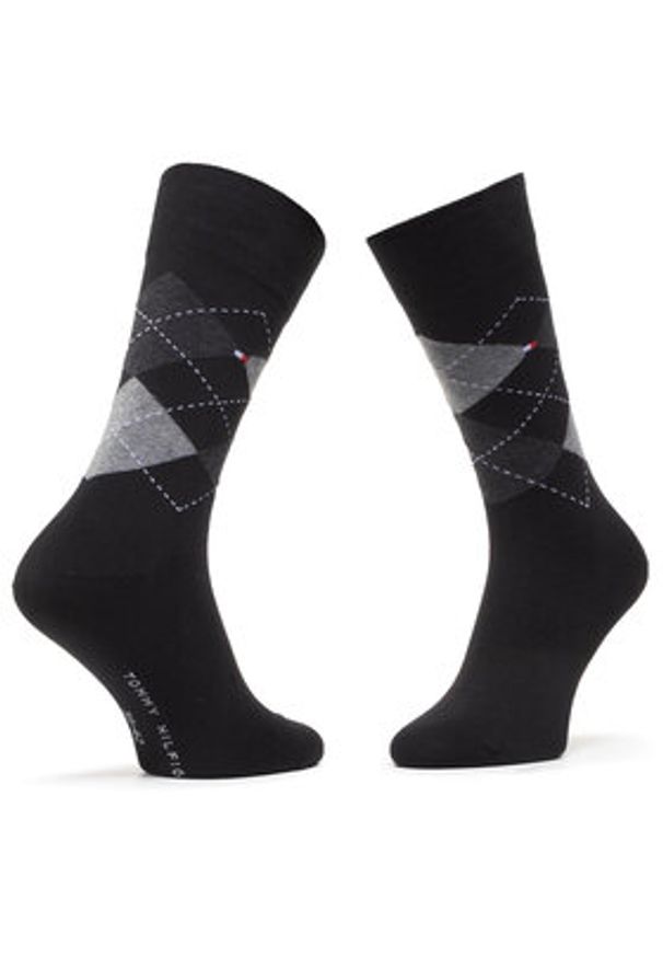 TOMMY HILFIGER - Tommy Hilfiger Skarpety długie 100001495 Czarny. Kolor: czarny. Materiał: materiał