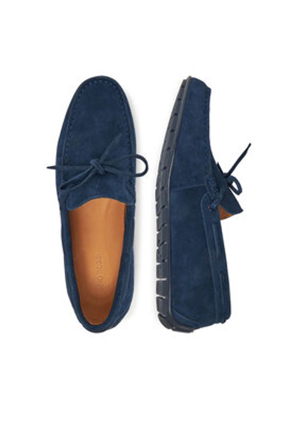 Gino Rossi Mokasyny LIMONE-01 122AM Granatowy. Kolor: niebieski. Materiał: zamsz, skóra
