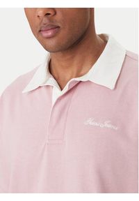Guess Jeans Polo M6GP13 KCYM1 Różowy Oversize. Typ kołnierza: polo. Kolor: różowy. Materiał: bawełna #4