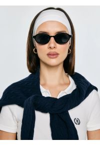 Big-Star - Okulary przeciwsłoneczne damskie czarne Narani 906. Kształt: okrągłe. Kolor: czarny #6