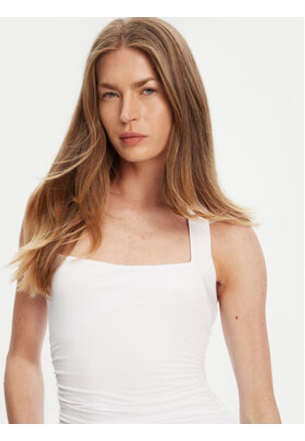 Guess Top W5YP28 KACM2 Biały Regular Fit. Kolor: biały