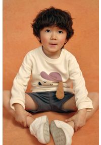 Mango Kids bluza bawełniana dziecięca Helmut kolor biały z nadrukiem. Okazja: na co dzień. Kolor: biały. Materiał: bawełna. Wzór: nadruk. Styl: casual #5