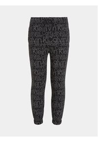 Calvin Klein Jeans Spodnie dresowe Glow In The Dark IB0IB01896 Czarny Regular Fit. Kolor: czarny. Materiał: bawełna #5