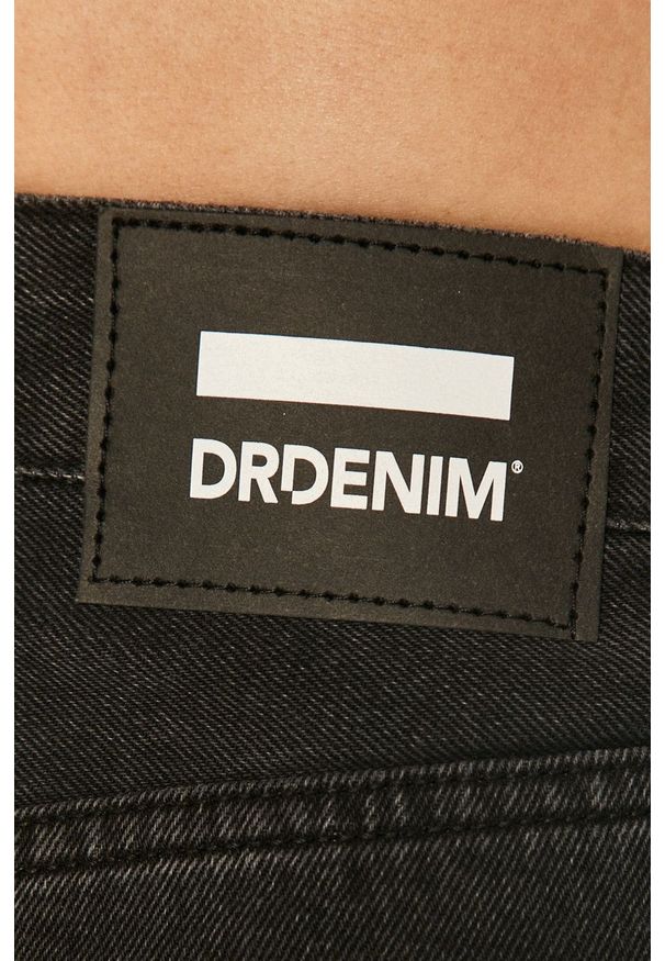 Dr. Denim - Szorty jeansowe. Stan: podwyższony. Kolor: czarny. Materiał: jeans, denim