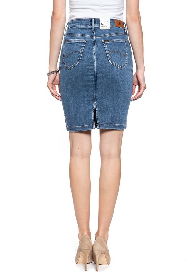 Lee - LEE PENCIL SKIRT CLEAN PLAY L38GKJZH 112108176. Materiał: jeans. Wzór: jednolity