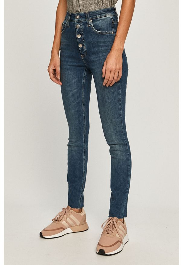 Calvin Klein Jeans - Jeansy Ckj 010. Stan: podwyższony. Kolor: niebieski. Materiał: bawełna, poliester, denim, elastan
