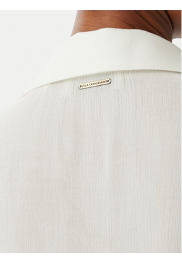 LOLA CASADEMUNT Sukienka koszulowa LS2615014 Biały Oversize. Kolor: biały. Materiał: wiskoza. Typ sukienki: koszulowe, oversize