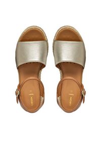 Geox Espadryle D Eolie D55SRC 0Y243 C2L5F Złoty. Kolor: złoty. Materiał: skóra #5