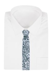 Męski Krawat - Chattier - Zimne Odcienie Zieleni i Srebra. Kolor: zielony. Materiał: tkanina. Styl: elegancki, klasyczny, wizytowy #2