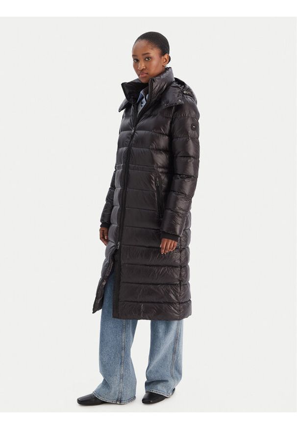 TOMMY HILFIGER - Tommy Hilfiger Kurtka puchowa Gloss WW0WW47356 Czarny Regular Fit. Kolor: czarny. Materiał: syntetyk