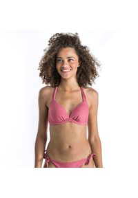 OLAIAN - Góra kostiumu kąpielowego surfingowego damska Olaian Elena. Kolor: różowy. Materiał: elastan, poliester, poliamid, materiał