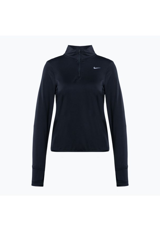 Longsleeve do biegania damski Nike Swift Element UV 1/4-Zip. Kolor: czarny. Długość rękawa: długi rękaw. Sport: bieganie