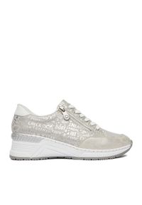 Rieker Sneakersy N4316-90 Srebrny. Kolor: srebrny. Materiał: materiał #1