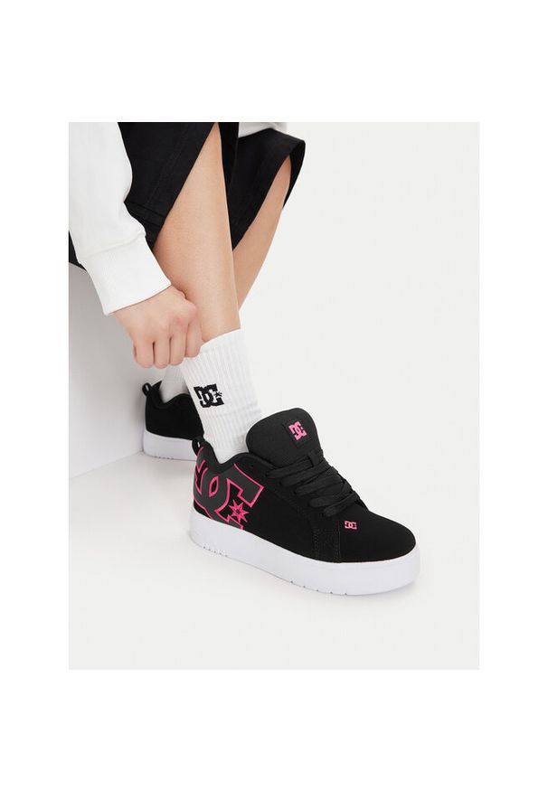 Sneakersy DC Shoes. Kolor: czarny. Obcas: na platformie
