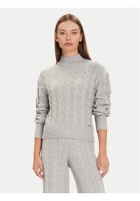 Guess Golf W5BR30 Z1192 Szary Relaxed Fit. Typ kołnierza: golf. Kolor: szary. Materiał: syntetyk