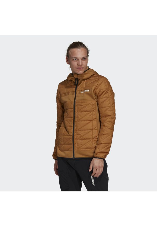 Adidas - Kurtka adidas Terrex Multi Primegreen Hybrid Insulated. Kolor: brązowy
