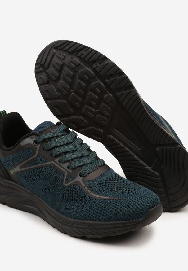 Born2be - Niebieskie Buty Sportowe Sneakersy z Geometrycznym Wzorem Odirina. Okazja: na co dzień. Kolor: niebieski. Wzór: geometria