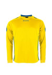 STANNO - Dziecięcy dżersej z długim rękawem Stanno Drive Match. Kolor: niebieski, żółty, wielokolorowy. Materiał: jersey. Długość rękawa: długi rękaw. Długość: długie
