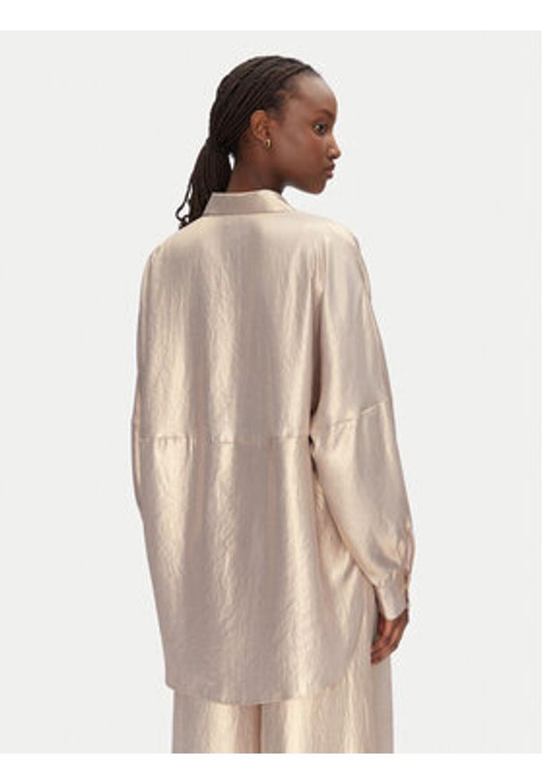 ACCESS FASHION Koszula 53-7016-922 Złoty Loose Fit. Kolor: złoty. Materiał: syntetyk