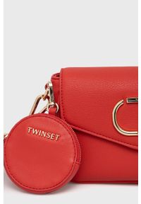 TwinSet - Twinset torebka kolor czerwony. Kolor: czerwony. Rodzaj torebki: na ramię #5