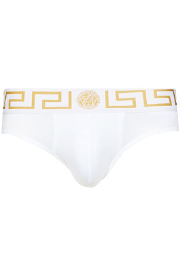 VERSACE - Versace Slipy Greca AU10027 Biały. Kolor: biały. Materiał: bawełna