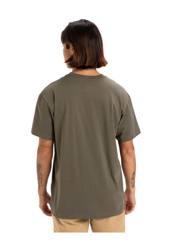 Quiksilver - Koszulka z krótkim rękawem dla Mężczyzn SKULL LINES Brązowy. Kolor: zielony. Materiał: jersey, bawełna. Długość rękawa: krótki rękaw. Długość: krótkie. Wzór: nadruk
