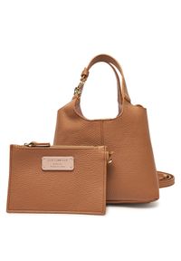 Coccinelle Torebka E1 SHA 58 01 01 Brązowy. Kolor: brązowy. Materiał: skórzane