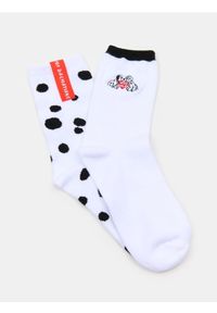 Sinsay - Skarpetki 2 pack 101 Dalmatians - biały. Kolor: biały