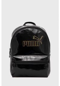 Puma plecak 78708 damski kolor czarny duży gładki. Kolor: czarny. Wzór: gładki
