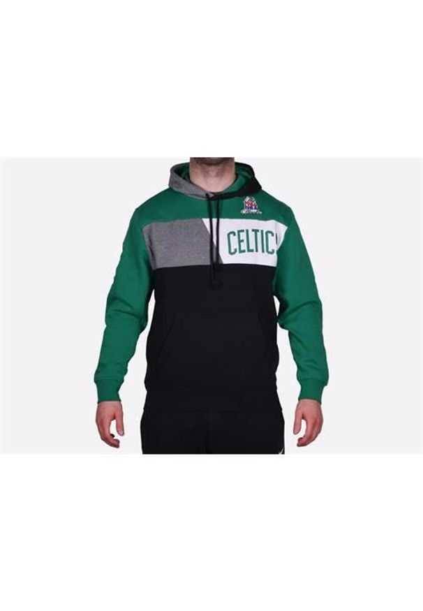 Bluza sportowa męska Mitchell & Ness Boston Celtics. Typ kołnierza: kaptur. Kolor: czarny, wielokolorowy, zielony