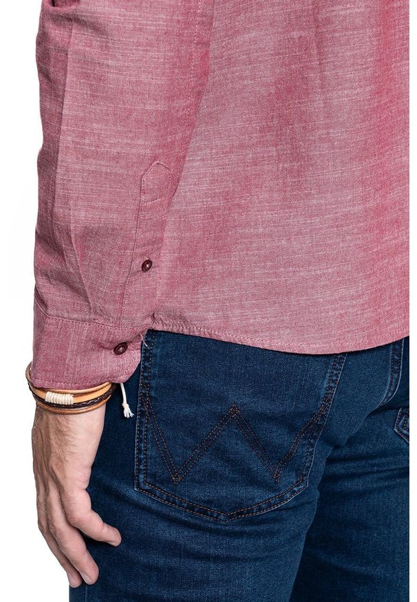Mustang - MĘSKA KOSZULA MATERIAŁOWA MUSTANG CASPER CHAMBRAY 1009903 7145. Materiał: materiał
