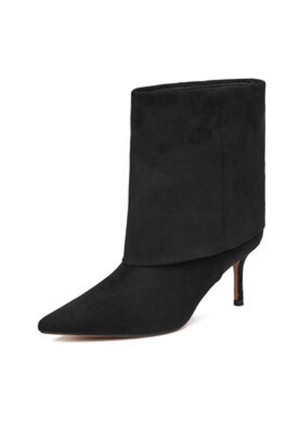 Nine West Botki CEO-JUMANAH-01 Czarny. Kolor: czarny. Materiał: materiał